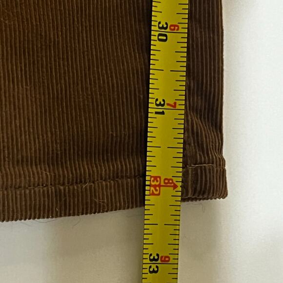 Lands End Caramel Brown Corduroy Straight Leg Pants- Great Fall Color- Womens 12 - Picture 6 of 7